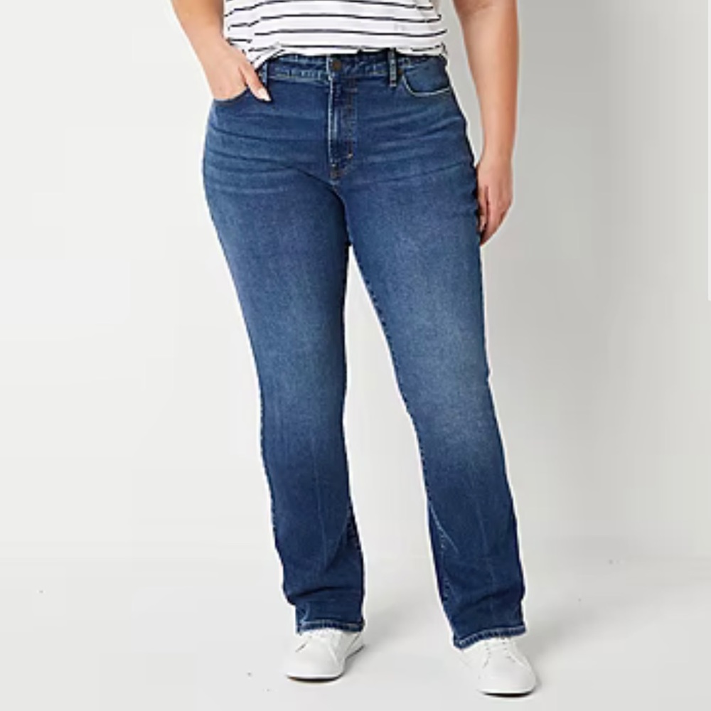 A.N.A High Rise Flare Jeans Dark Wash Stretch Denim Women’s Size 18W